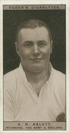 1926 Ogden’s Famous Rugby Players #1 Alfred Aslett Front